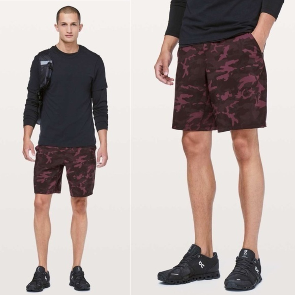 Lululemon Pace Breaker Short *9" Updated Incognito Camo Red Multi Size XL